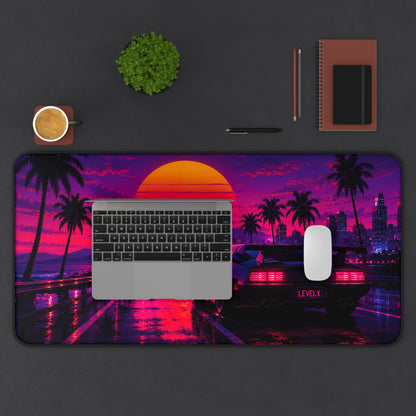 Retro Sunset Drive Desk Mat