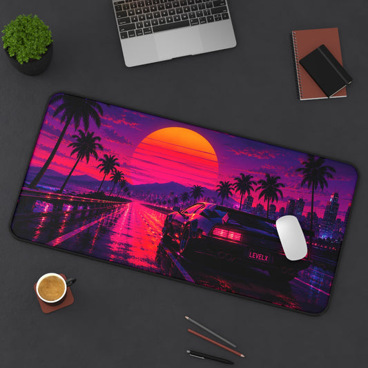 Retro Sunset Drive Desk Mat