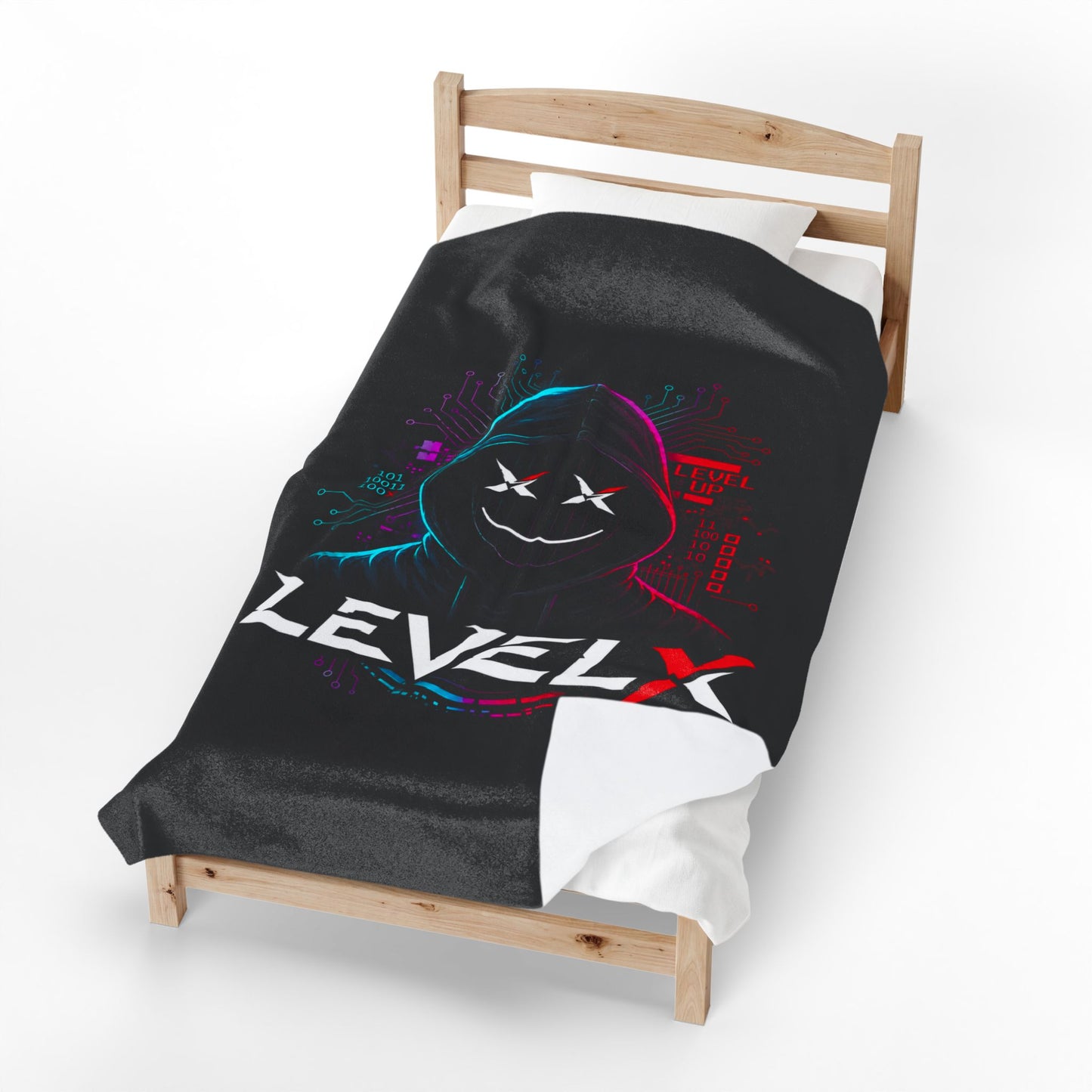 Neon Phantom Velveteen Plush Blanket