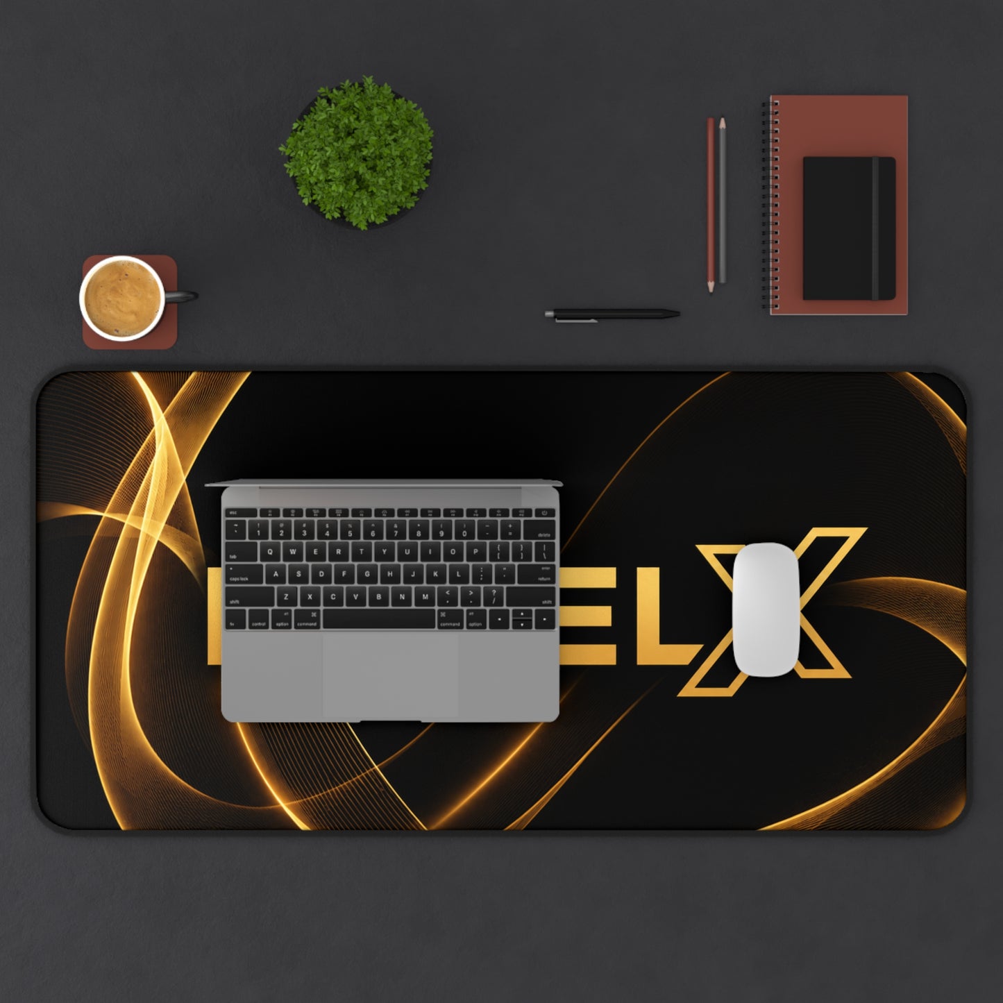 Gold Swirl Desk Mat