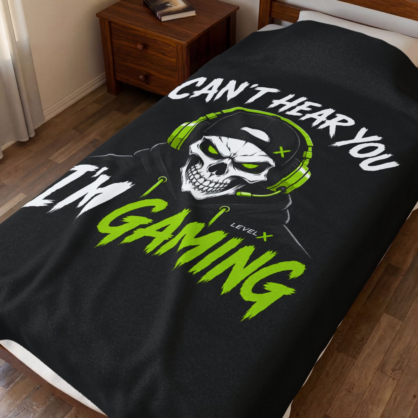 Can't Hear You Velveteen Plush Blanket