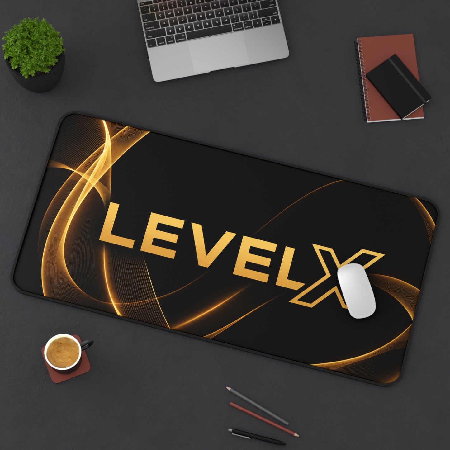 Gold Swirl Desk Mat