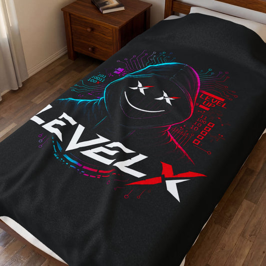 Neon Phantom Velveteen Plush Blanket