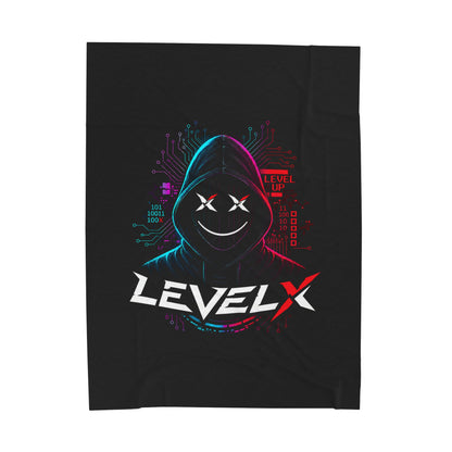 Neon Phantom Velveteen Plush Blanket